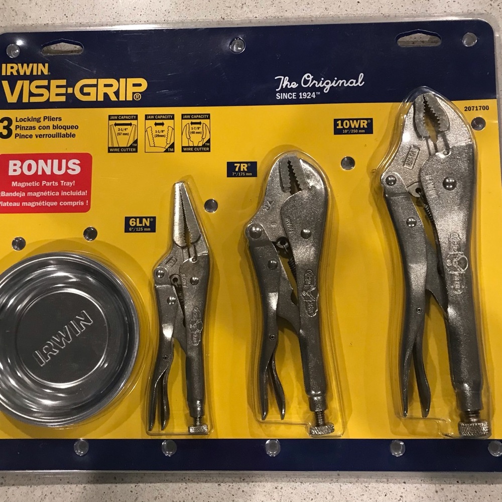 Irwin Vise-Grip Locking Pliers Set with Magnetic Parts Tray